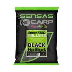 SENSAS Crazy Bait Super Feed Pellets - Black Halibut