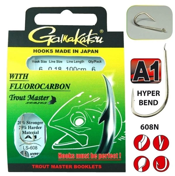 Gamakatsu Trout Master Fluorocarbon 608 N 1 Gamakatsu Trout Master Fluorocarbon 608 N